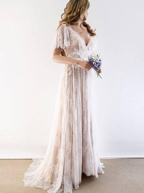 half silk half lace wedding dresses