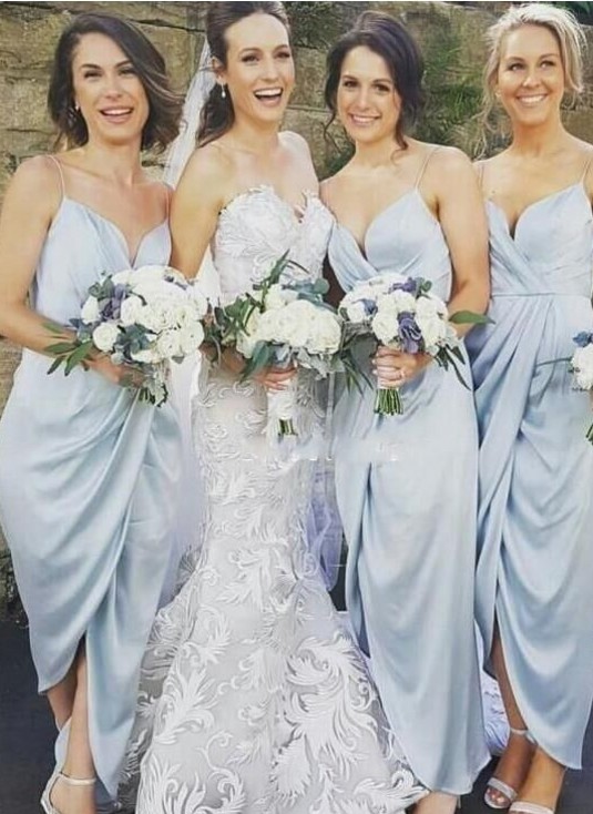 cheap sky blue bridesmaid dresses