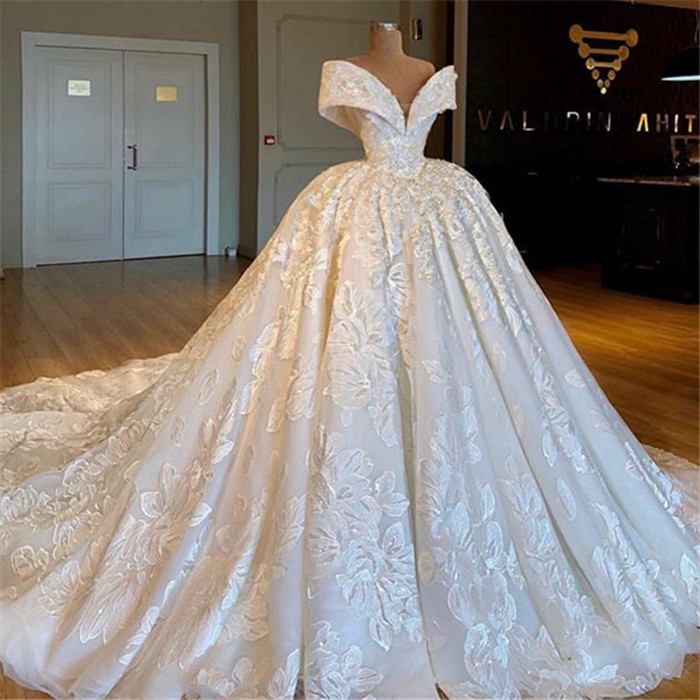 Gorgeous Off Shoulder Lace Wedding Dresses | 2021 Bridal Ball Gown ...