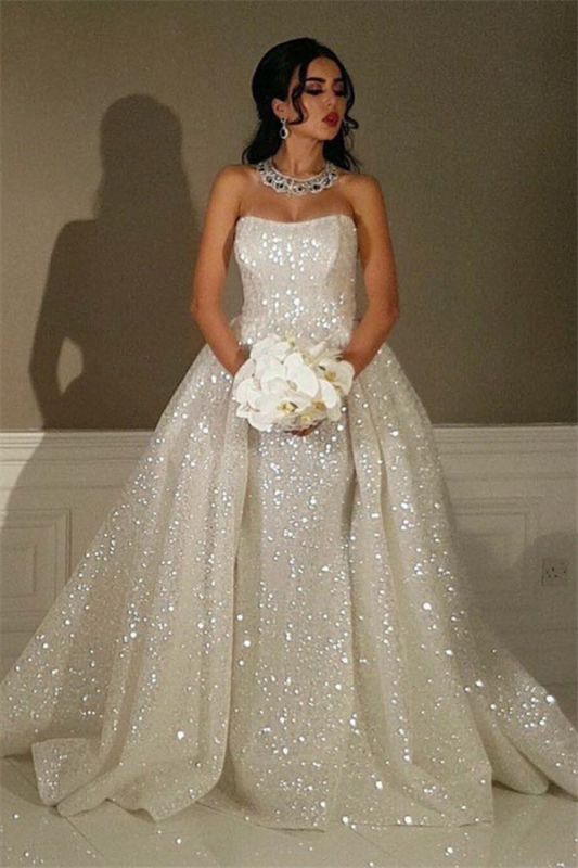 all over sparkle wedding dress