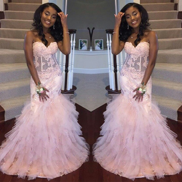 Light Pink Sweetheart Prom Dress