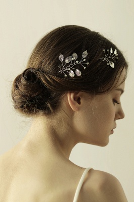 Beautiful Alloy Daily Wear Hairpins Headpiece with Imitation Pearls_8