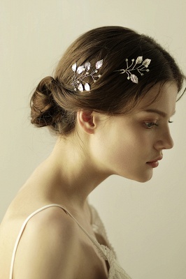 Beautiful Alloy Daily Wear Hairpins Headpiece with Imitation Pearls_3