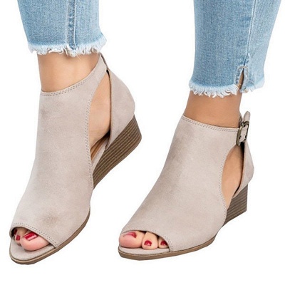 New Adjustable Buckle Casual Wedges Summer Sandals