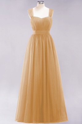 Chiffon Sweetheart Straps Sleeves Floor-Length Bridesmaid Dresses with Ruffles_13