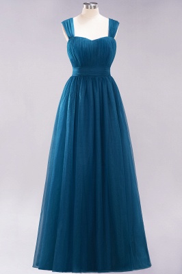 Chiffon Sweetheart Straps Sleeves Floor-Length Bridesmaid Dresses with Ruffles_26