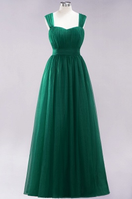 Chiffon Sweetheart Straps Sleeves Floor-Length Bridesmaid Dresses with Ruffles_30