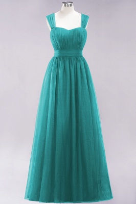 Chiffon Sweetheart Straps Sleeves Floor-Length Bridesmaid Dresses with Ruffles_31