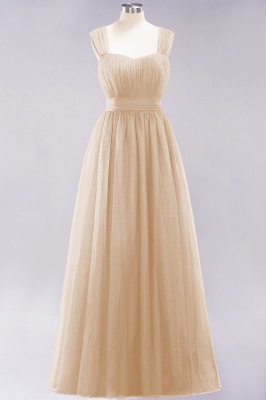 Chiffon Sweetheart Straps Sleeves Floor-Length Bridesmaid Dresses with Ruffles_14