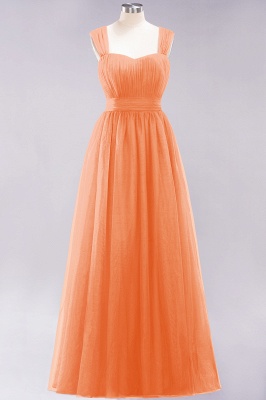 Chiffon Sweetheart Straps Sleeves Floor-Length Bridesmaid Dresses with Ruffles_15