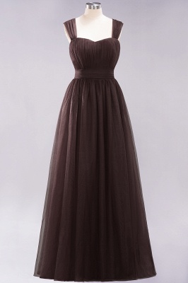 Chiffon Sweetheart Straps Sleeves Floor-Length Bridesmaid Dresses with Ruffles_11