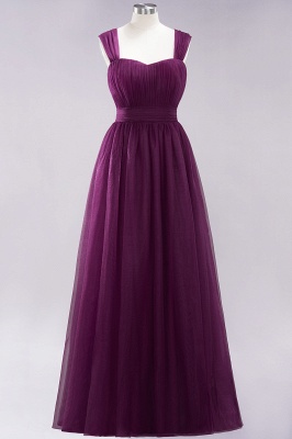 Chiffon Sweetheart Straps Sleeves Floor-Length Bridesmaid Dresses with Ruffles_19