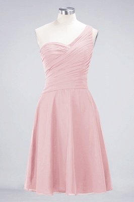 Elegant Princess Chiffon One-Shoulder Sweetheart Sleeveless Knee-Length Bridesmaid Dress with Ruffles_3