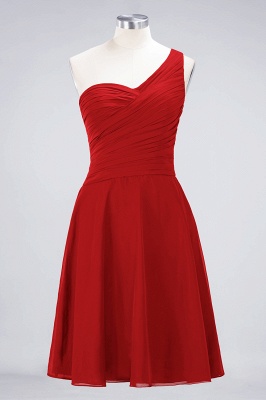 Elegant Princess Chiffon One-Shoulder Sweetheart Sleeveless Knee-Length Bridesmaid Dress with Ruffles_8