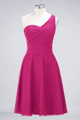 Elegant Princess Chiffon One-Shoulder Sweetheart Sleeveless Knee-Length Bridesmaid Dress with Ruffles_9