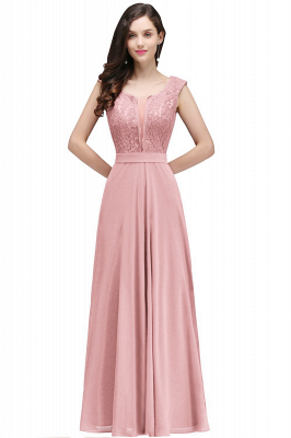 CORINNE | A-line Floor-length Lace Burgundy Elegant Prom Dress_1