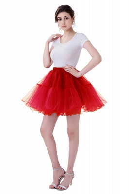 Brilliant Tulle Mini Short A-line Skirts | Elastic Women's Skirts_2