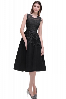 Tea-Length A-line Sheer-Neck Amazing Lace-Appliques Beaded Party Dresses_8