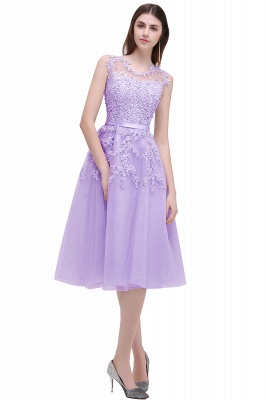 Tea-Length A-line Lace Appliques Beaded Party Dresses Sleeveless Short Homecoming Dresses_20