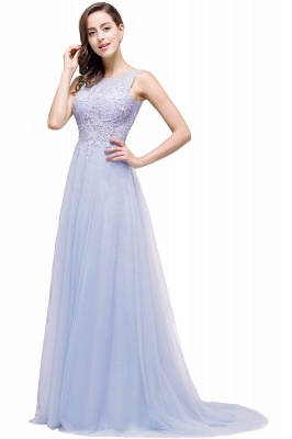 ABRIL | A-line Court Train Tulle Evening Dress with Appliques_6