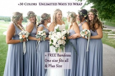 Convertible Dress  Bridesmaid Dress Multi-way Twist Wrap Dress_4