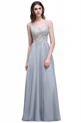 AUBRIELLA | A-line Floor Length Chiffon Prom Dress With Appliques_2