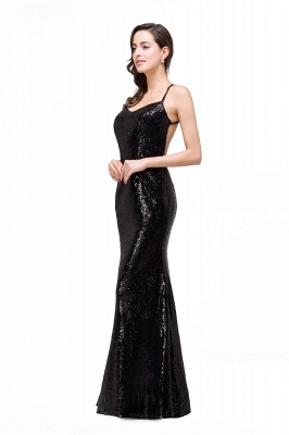 Robe de bal sirène sans manches sexy en crêpe_6