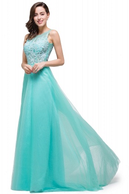 ABRIL | A-line Court Train Tulle Evening Dress with Appliques_36