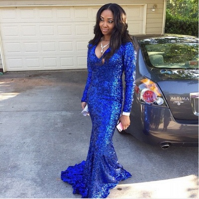 royal blue prom dresses long